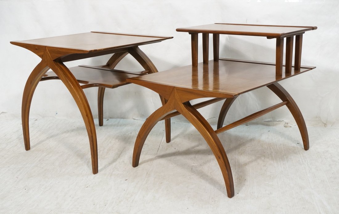 2pcs DREXEL Side Tables. Inlaid banded details. B (1 of 10)