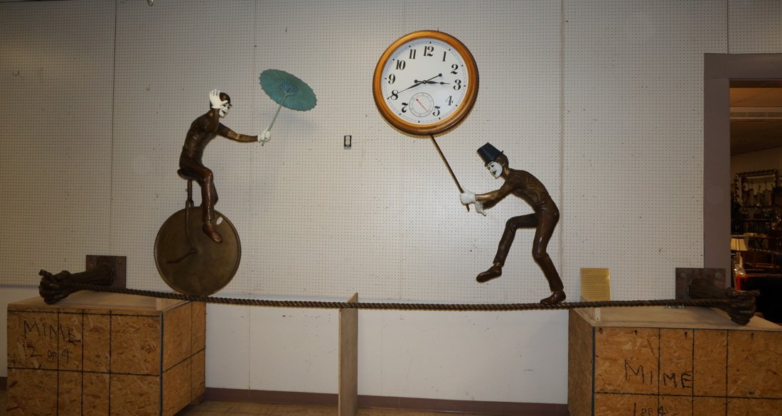 JERRY SOBLE Large Cast Bronze Sculpture. "Mime, H (1 of 10)