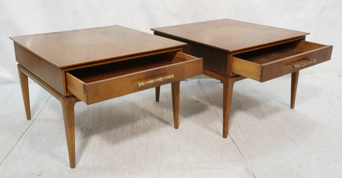 Pr Square Side End Tables. Modernist. Raised on p (1 of 10)