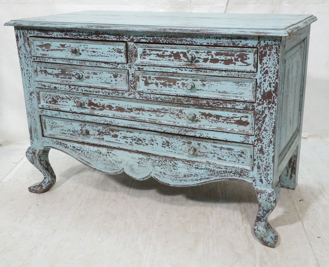 Distressed Painted Country Cabinet. Robin's egg b (1 of 10)