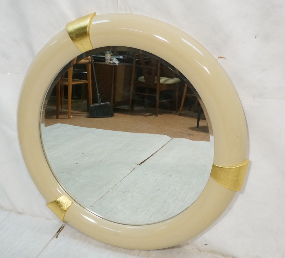 Round Decorator Wall Mirror. Lacquered finish wit (1 of 10)