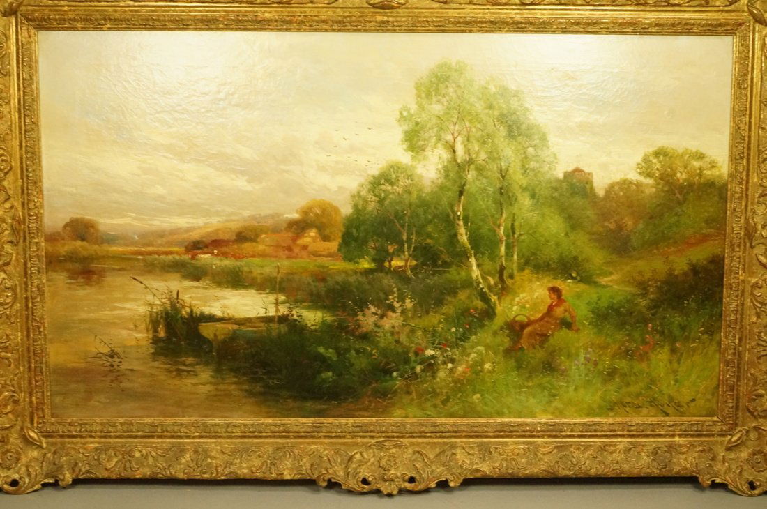 JOHN HORACE HOOPER oil Painting. Pastoral Scene o (1 of 7)