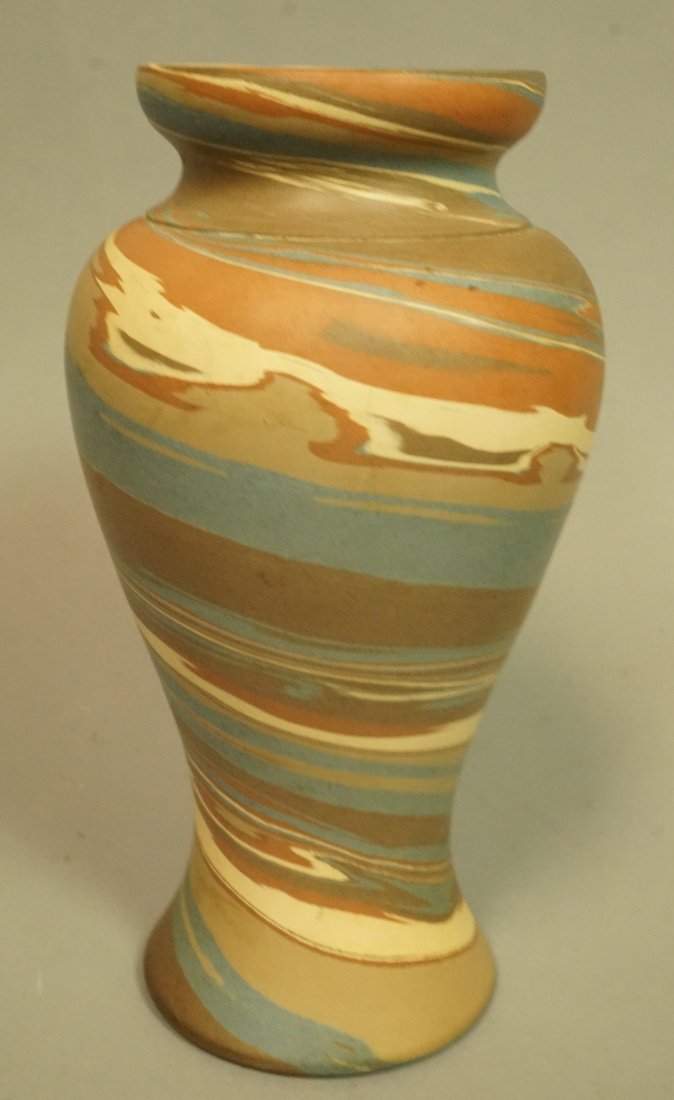 NILOAK Art Pottery Vase. Earthy swirl pattern. Ma (1 of 3)