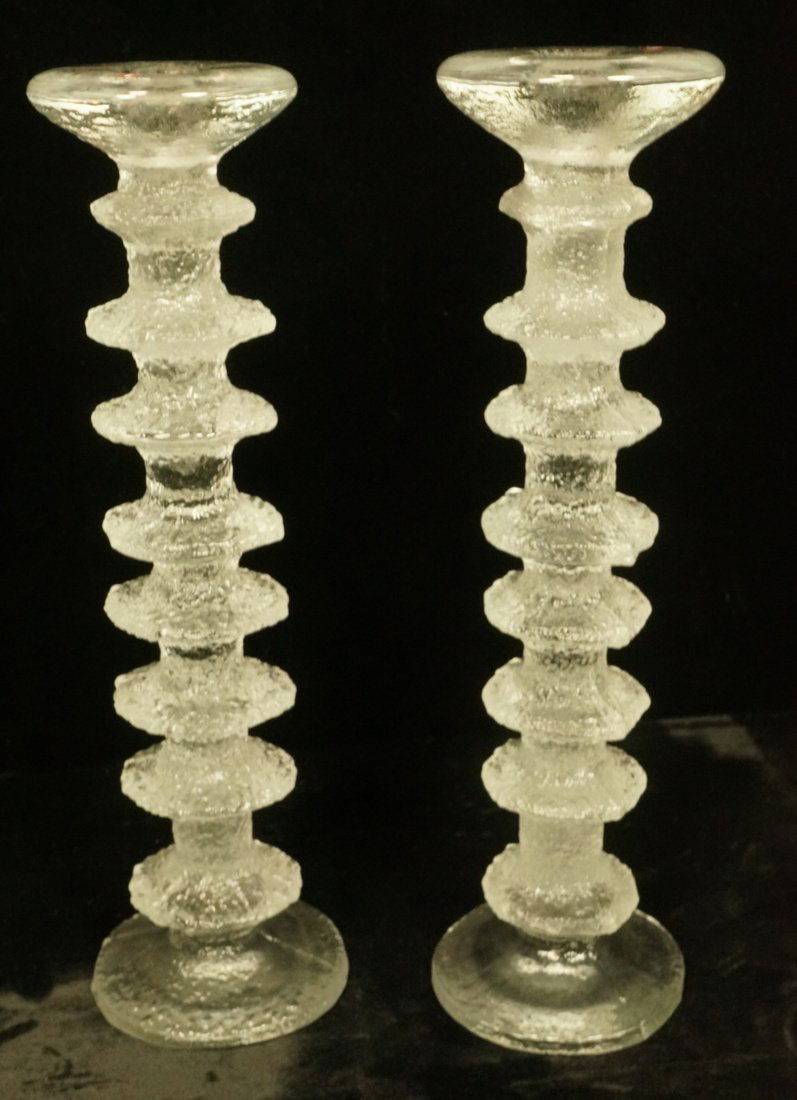 Pr Tall TIMO SARPANEEVA Crystal Candlesticks.  II (1 of 5)