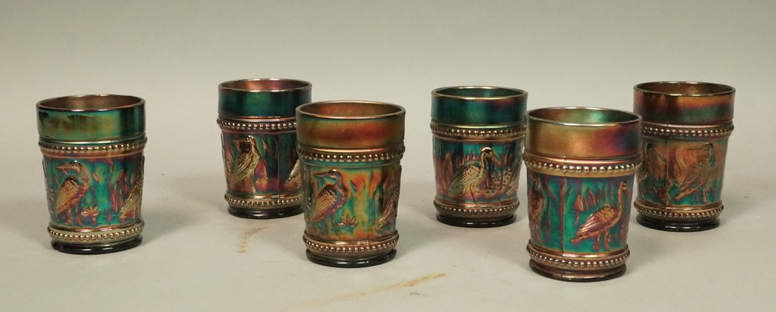 Set 6 Carnival Tumblers Glasses. Cobalt glasses w (1 of 7)