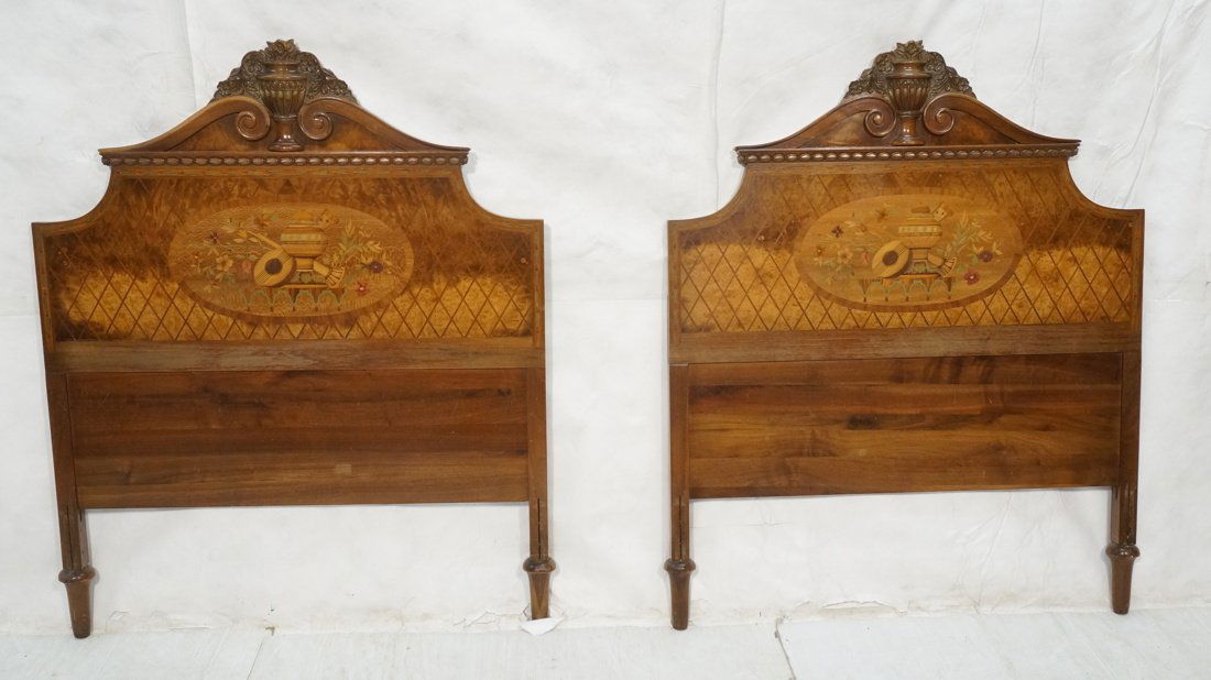 Pr Inlaid French style Twin Beds. Music theme inl (1 of 10)