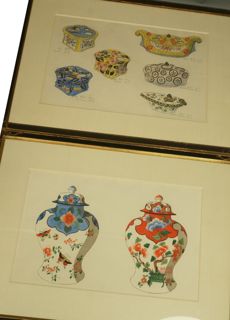 Set 2 Antique Colored Prints. Both feature painte (1 of 4)