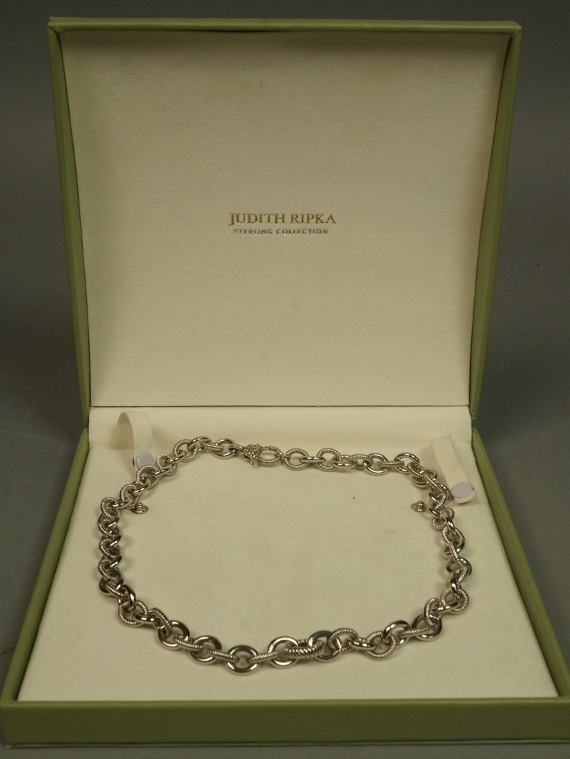 JUDITH RIPKA Sterling Silver Link Designer Neckla (1 of 5)