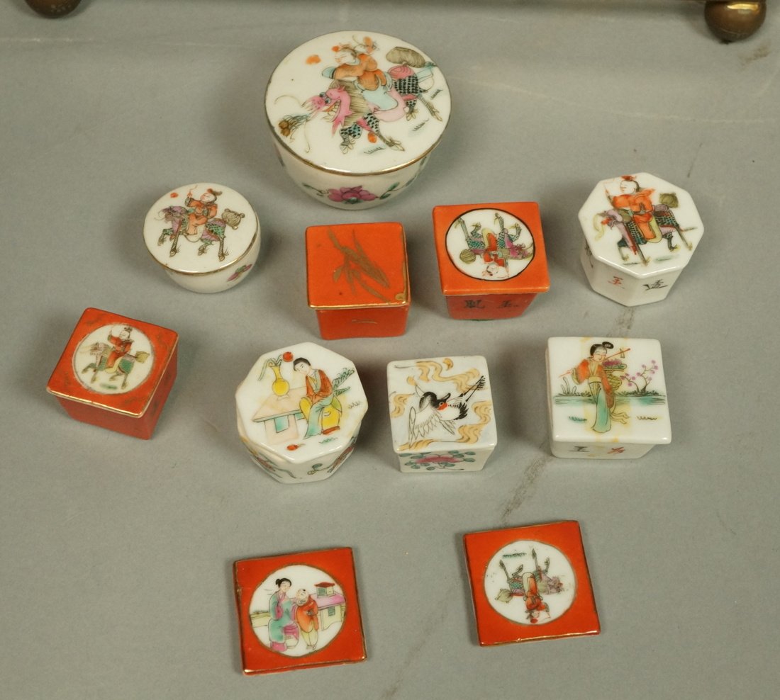 Collection 9 Small Hand Painted Chinese Porcelain (1 of 9)