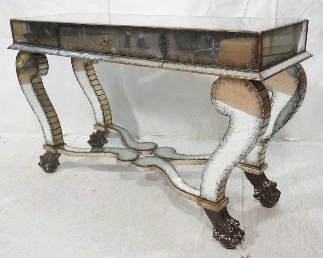Large Mirrored Decorator Hall Console Table. Sing (1 of 10)