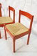 Set 5 STENDIG Red Stained Wood Dining Chairs. One - 2