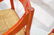 Set 5 STENDIG Red Stained Wood Dining Chairs. One - 4