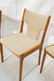 Set 4 Teak Danish Modern Side Dining Chairs. Oatm - 3