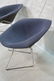 Pr KNOLL Harry Bertoia Diamond Chairs. Blue gray - 2