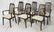 Set 6 BENNY LINDEN Dining Arm Chairs. Tall Sloped
