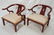 PR CENTURY Asian Wine Lacquer Lounge Chairs. Bras