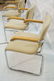 Set 4 KNOLL Tubular Chrome Arm Dining Chairs. Lig - 6