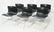 Set 6 Black KNOLL STUDIOS by VIGNELLI Stacking Ch