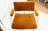 Pr Milo Baughman Arm Chairs with flat chrome fram - 7