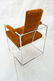 Pr Milo Baughman Arm Chairs with flat chrome fram - 8