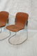Pr Italian Leather & Chrome Frame Side Dining Cha - 2