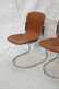 Pr Italian Leather & Chrome Frame Side Dining Cha - 3