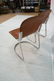 Pr Italian Leather & Chrome Frame Side Dining Cha - 4