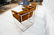 Pr Milo Baughman Arm Chairs with flat chrome fram - 2