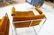Pr Milo Baughman Arm Chairs with flat chrome fram - 3