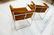 Pr Milo Baughman Arm Chairs with flat chrome fram - 7