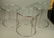 Set 3 Chrome Nesting Glass Top Side Tables. Round