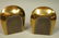 Pr Brass Modernist BEN SEIBEL Bookends. Upside do - 2