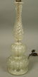 Murano Art Glass Lamp. Italian. Clear with silver