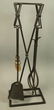 Modernist Bow Tie Iron Fireplace Tool Set. 4 Tool