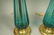 Pr Aqua Art Glass Teardrop Form Table Lamps. Gold - 4