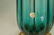 Pr Aqua Art Glass Teardrop Form Table Lamps. Gold - 5