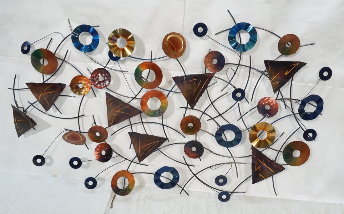 C JERE 2002 Metal Wall Sculpture: C JERE 2002 Metal Wall Sculpture. Not Marked. 2002-- Dimensions: H: 29 inches: W: 50 inches: D: 4 inches ---
