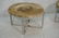 Large Pr Petrified Wood Side Tables. Chrome frame - 2