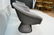 Pr WARREN PLATNER Black Metal Rod Lounge Chairs. - 2
