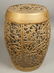 Brass Barrel form Stool Garden Seat. Asian Birds,