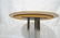 Round Travertine Top Chrome Base Dining Table. Cl - 4