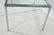 Modernist Chrome & Glass Dining Table. Round chro - 2