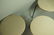 Set 3 Hairpin Iron Legs Round Stools. Gray fabric - 5