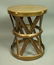 SARREID Style Small Brass Corseted Stool. Seat. N