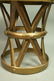 SARREID Style Small Brass Corseted Stool. Seat. N - 3