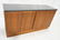 Slate Top Modernist Walnut bi-fold Door Cabinet.