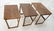 Set 3 Rosewood Modernist Nesting Tables. Shaped l