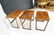 Set 3 Rosewood Modernist Nesting Tables. Shaped l - 3