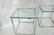 Pr Glass top Chrome Cube Side Tables. Square chro - 4