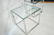 Pr Glass top Chrome Cube Side Tables. Square chro - 5